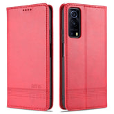 AZNS Magnetic Calf Texture Horizontal Flip Leather Case with Card Slots & Holder & Wallet, For vivo Y72 5G, For vivo iQOO Z3